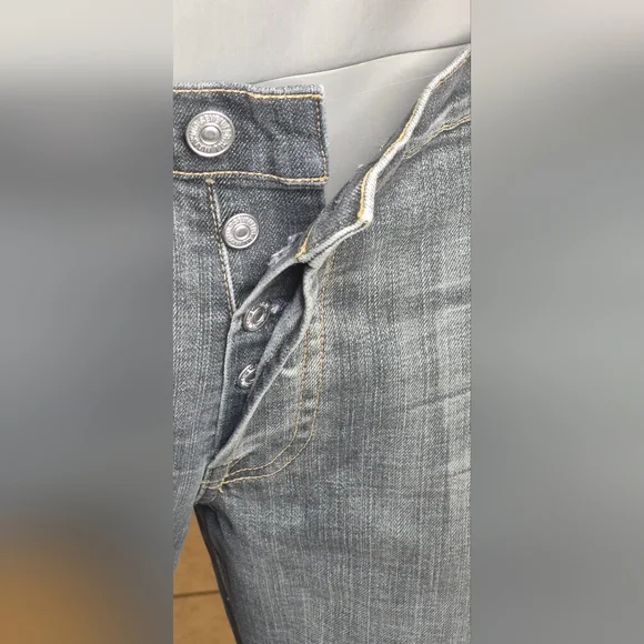 7 For All Mankind Men's Relaxed Fit Jeans in Gray - Picture 8 of 11